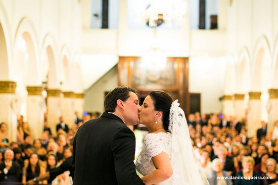 O primeiro beijo do casal